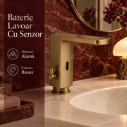 Baterie De Lavoar Cu Senzor Finisaj Bronz Antichizat