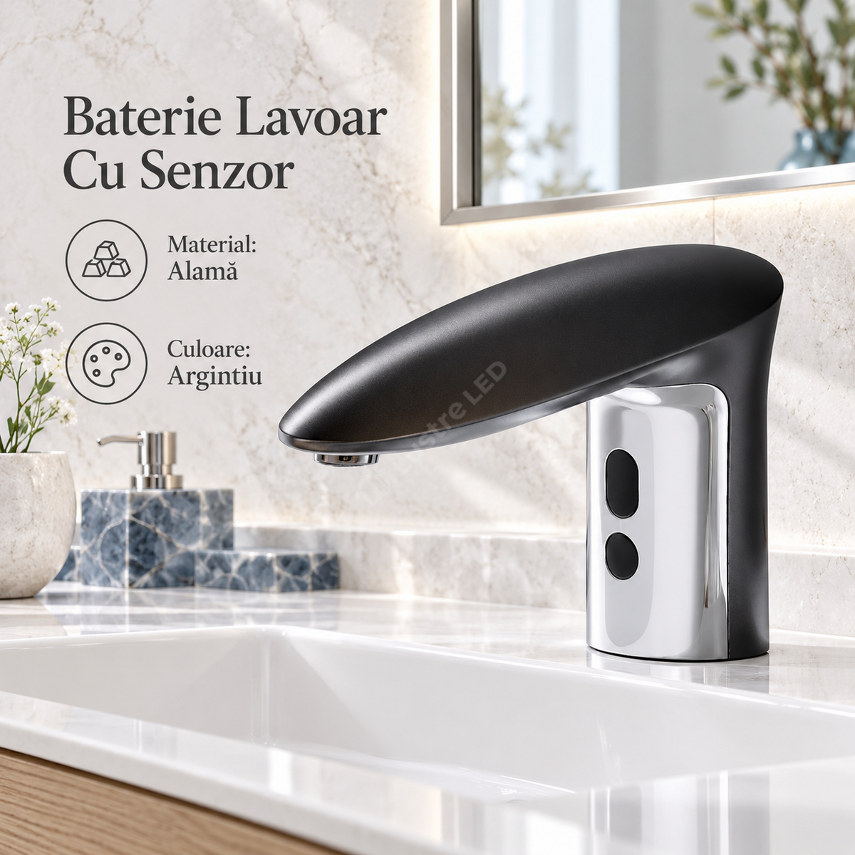 Baterie Lavoar Cu Senzor Cu Reglaj Lateral