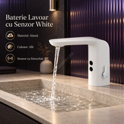 Baterie Lavoar Cu Senzor Fotocelula TouchFlow Alb