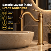 Baterie Lavoar Inalta Bronz Antichizat 1724