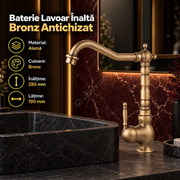 Baterie Lavoar Inalta Bronz Antichizat 1729