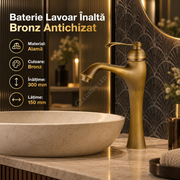 Baterie Lavoar Inalta Bronz Antichizat 1762