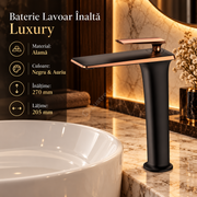 Baterie Lavoar Inalta Luxury Line Rose Black 002