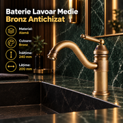 Baterie Lavoar Medie Bronz Antichizat 1724D