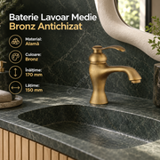 Baterie Lavoar Medie Bronz Antichizat 1762D