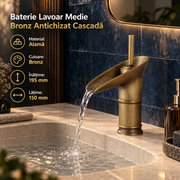 Baterie Lavoar Medie Bronz Antichizat Cascada 1764D