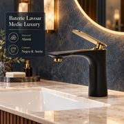 Baterie Lavoar Medie Luxury Line Gold and Black 008