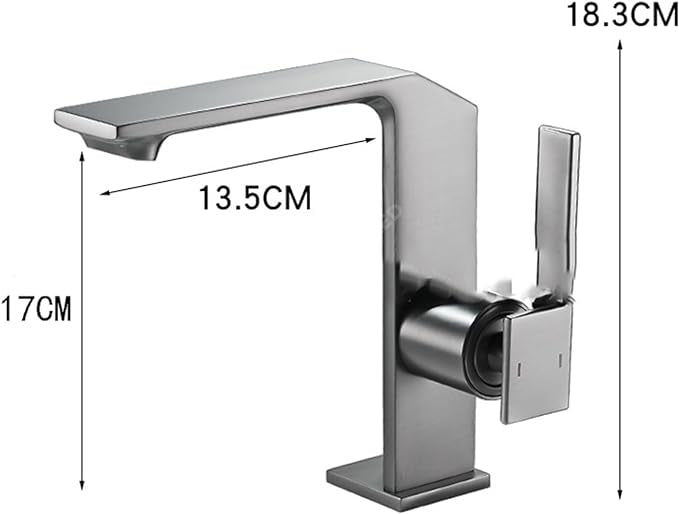 Baterie Lavoar Medie Modern Line Gri Mat Smk024 Modern Faucet