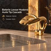 Baterie Lavoar Moderna Aurie Tip Cascada