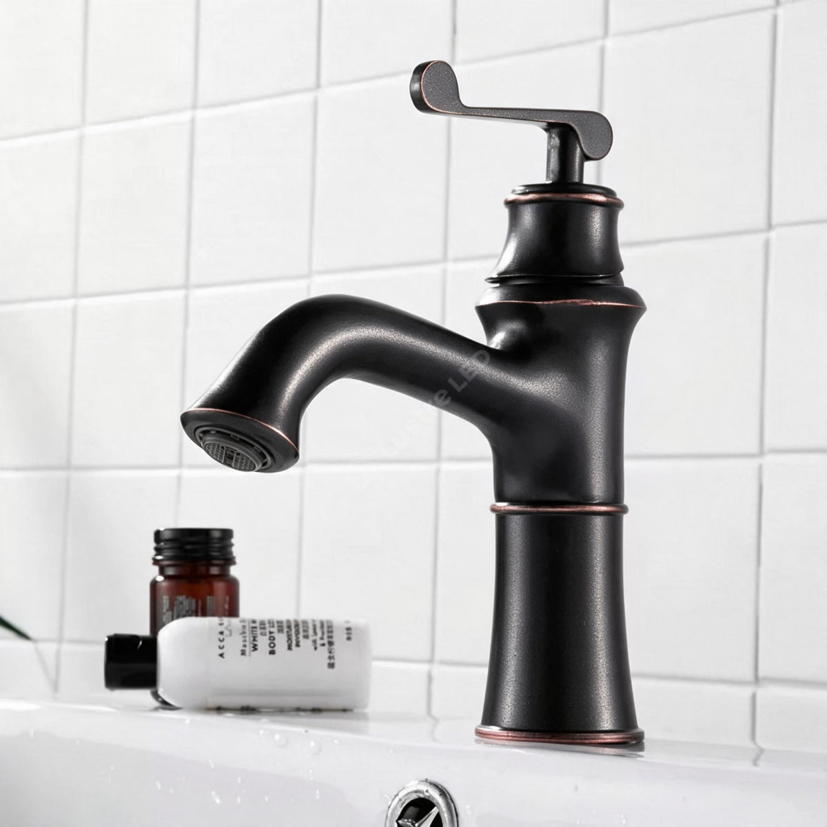 Baterie Lavoar Negru Antichizat Design Elegant Alama 1746