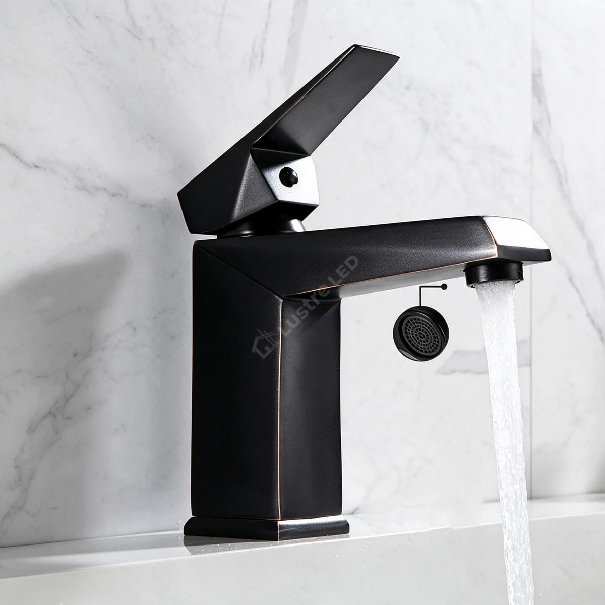 Baterie Lavoar Negru Antichizat Design Modern Alama 1745
