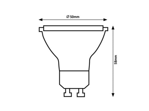 Bec LED GU10 5W 400lm CCT RGB TUYA SMART