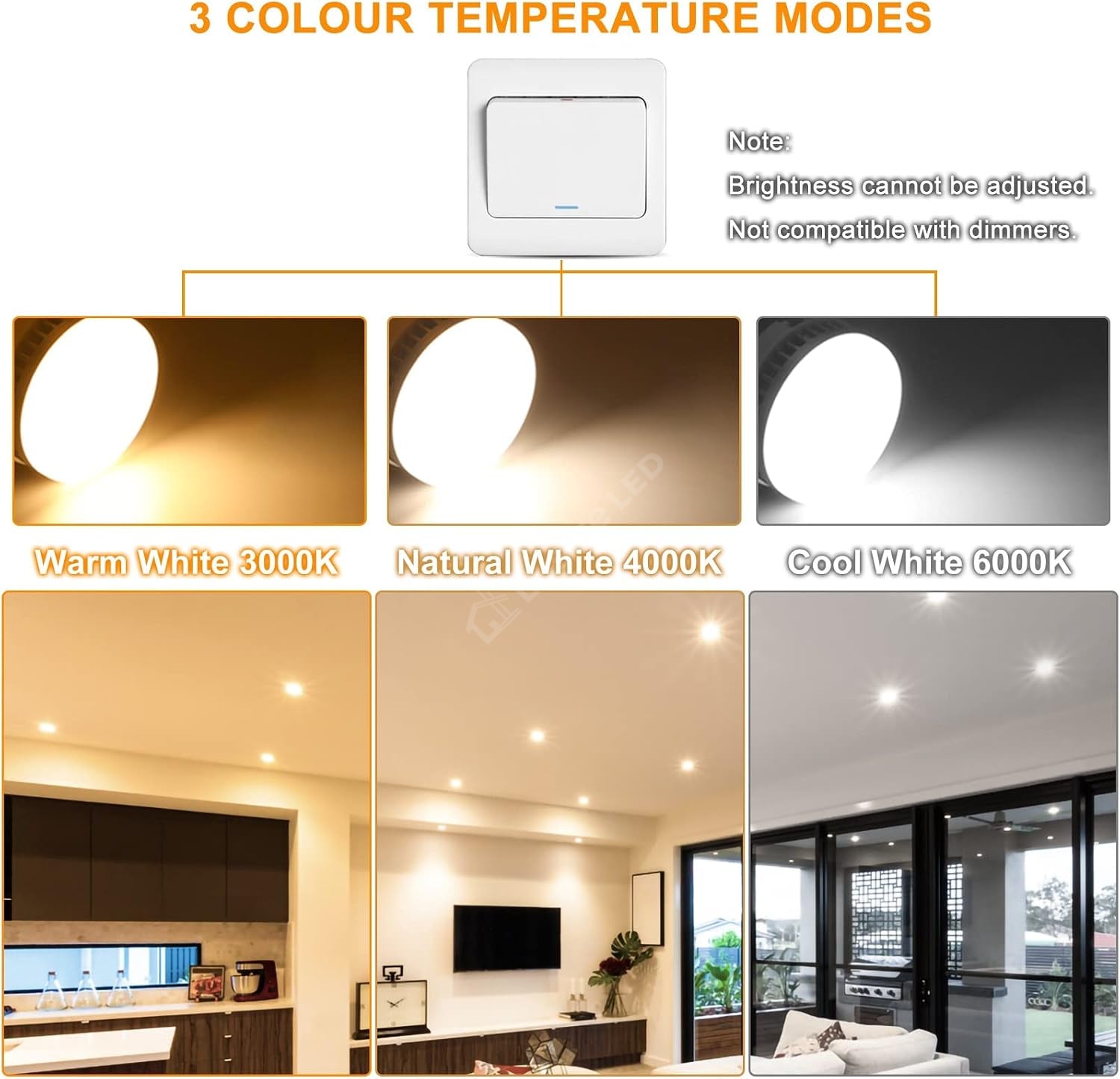 Bec LED GX53 9W 800lm 3 Lumini Echivalent 80W