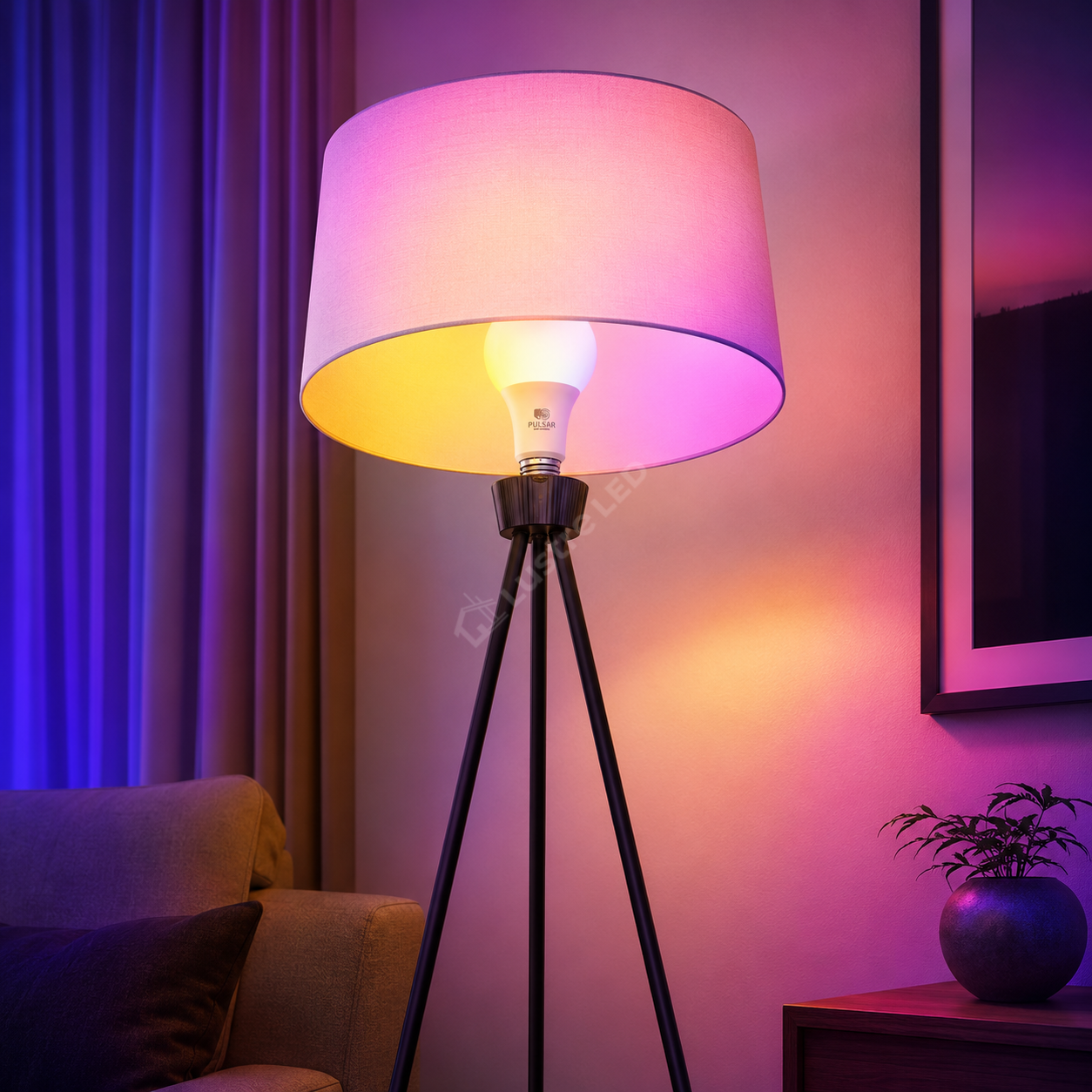 Bec LED Smart E27 A60 10W 800lm PULSAR RGB Tuya WiFi si Bluetooth