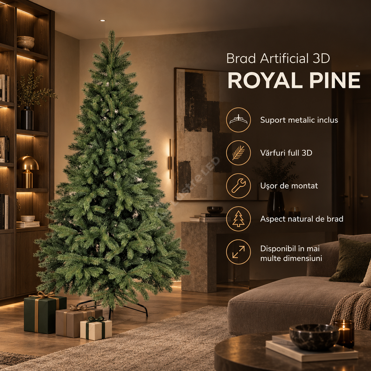 Brad Artificial de Craciun 3D ROYAL PINE