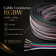 Cablu Conductor RGBW 12V 5 Fire