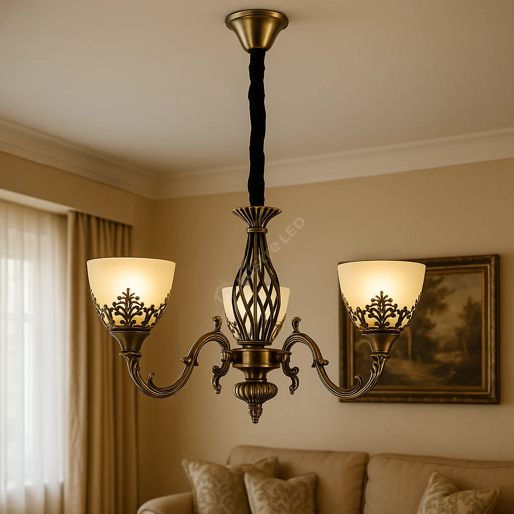Candelabru Antichizat Bronz 3XE27 Melo