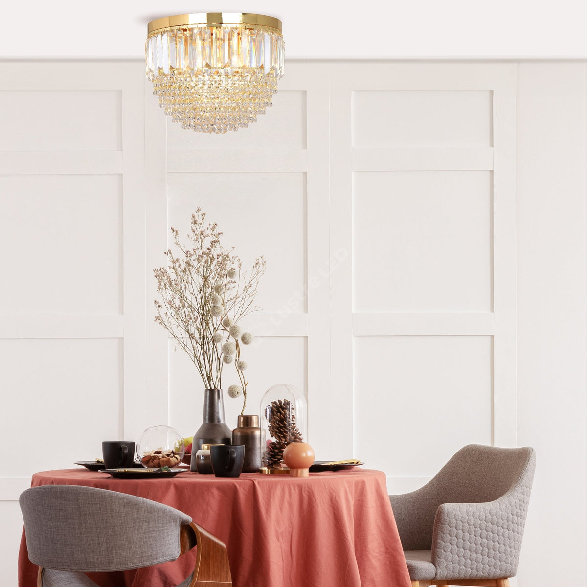Candelabru Aplicat Charlotte Crystal Gold Premium Ø40CM