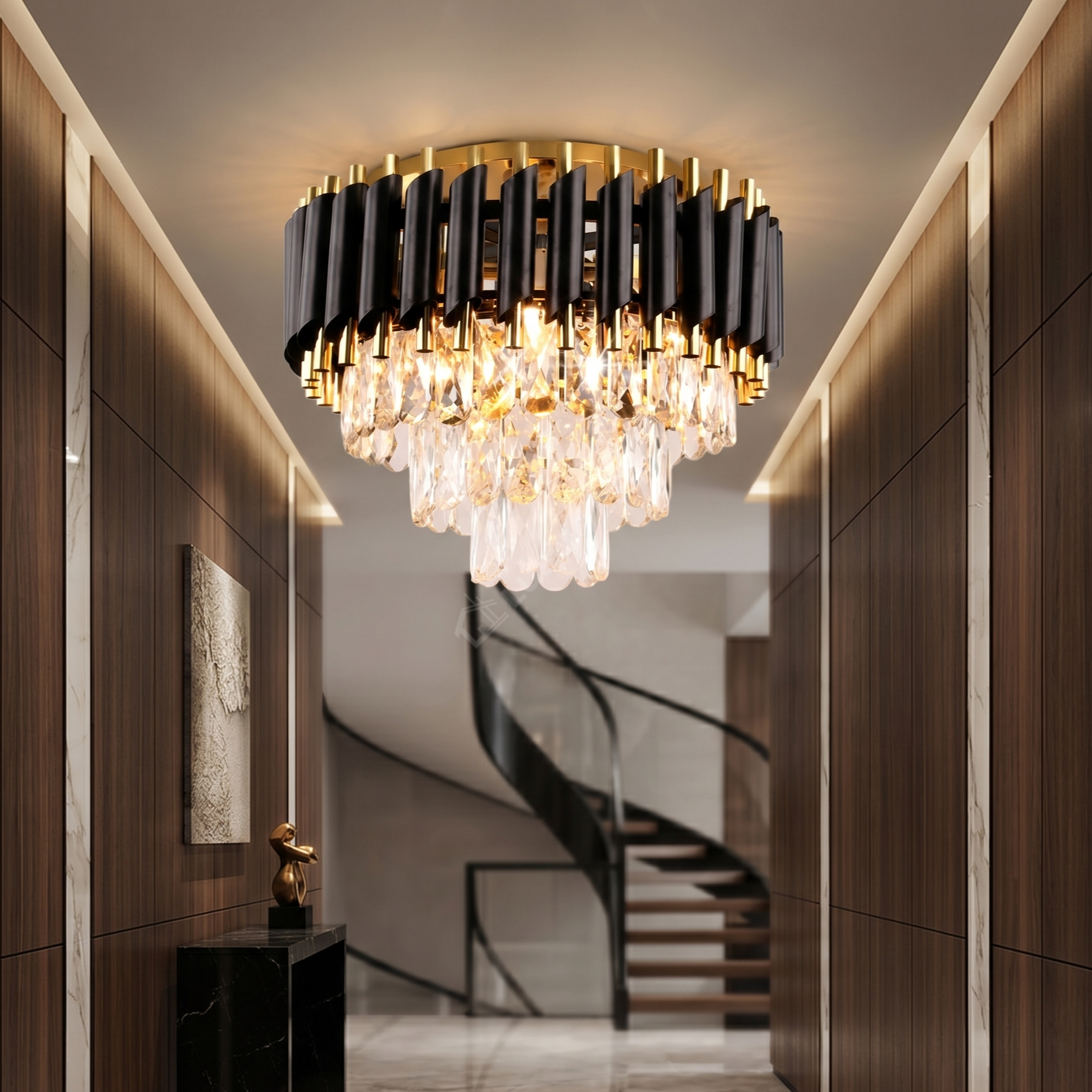Candelabru Aplicat Cristal BLACK PANTHER 300mm