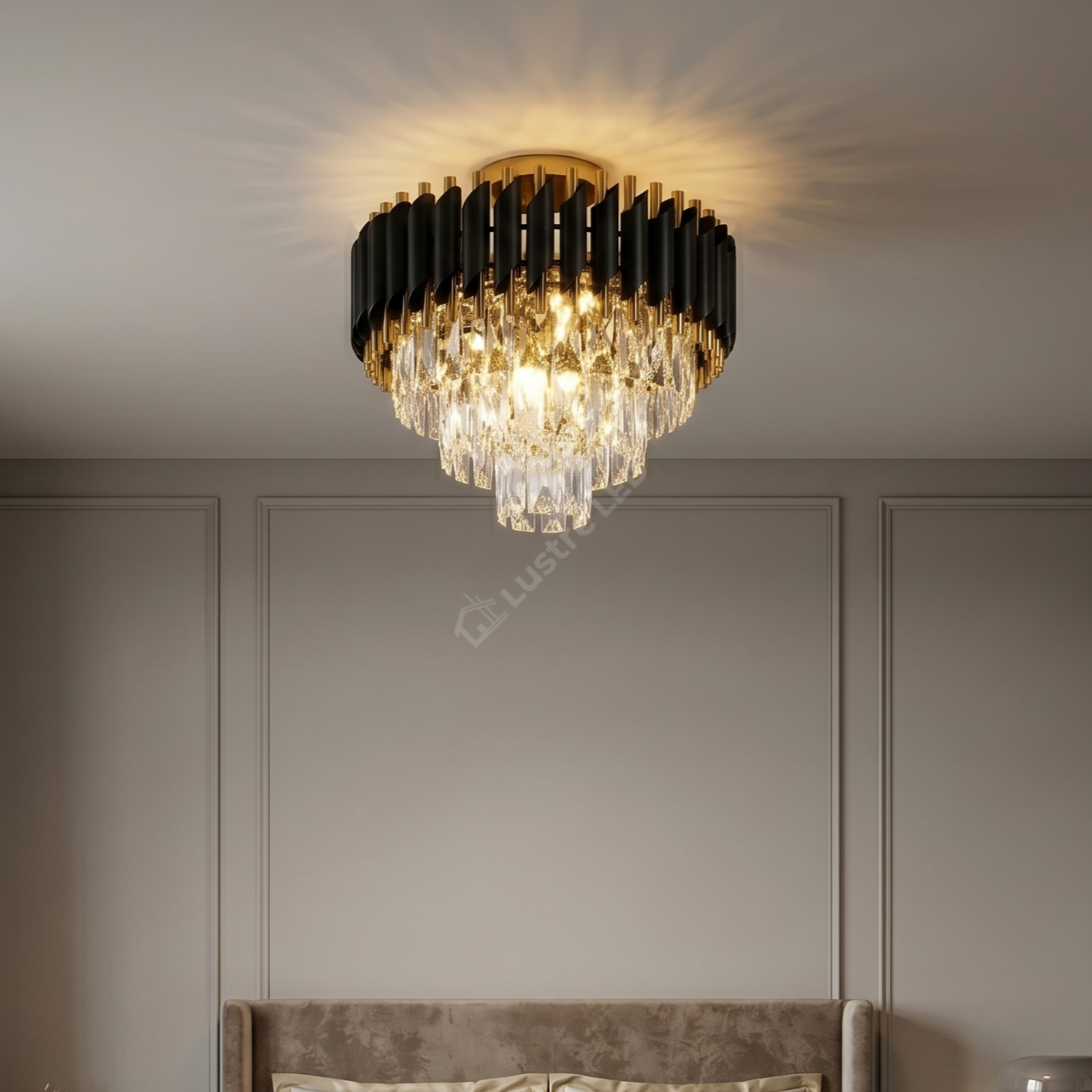 Candelabru Aplicat Cristal BLACK PANTHER 400mm