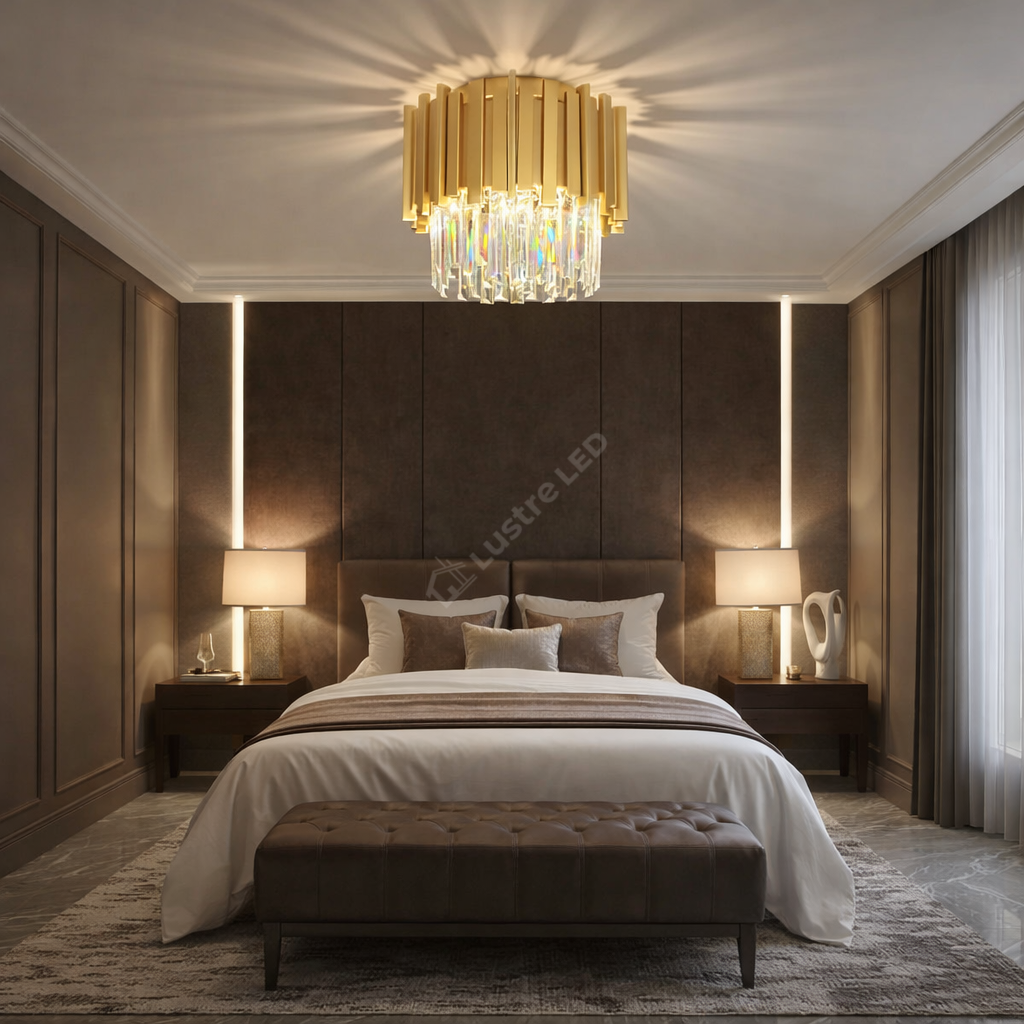 Candelabru Aplicat Cristal GLORY GOLD 300mm