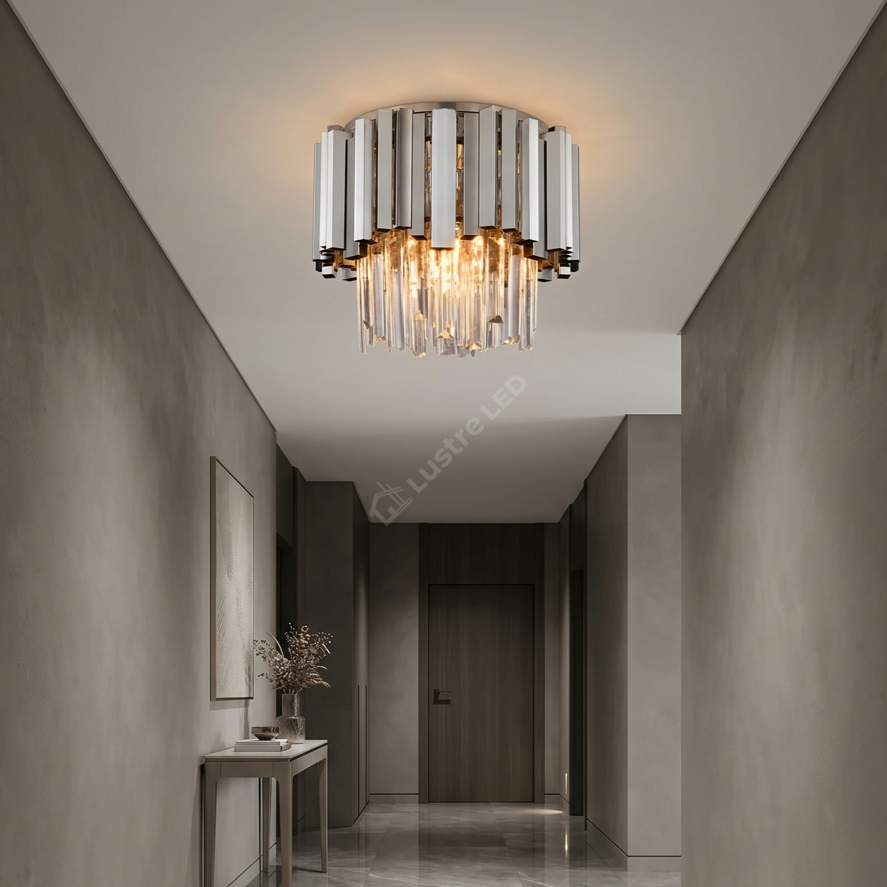 Candelabru Aplicat Cristal GLORY SILVER 300mm