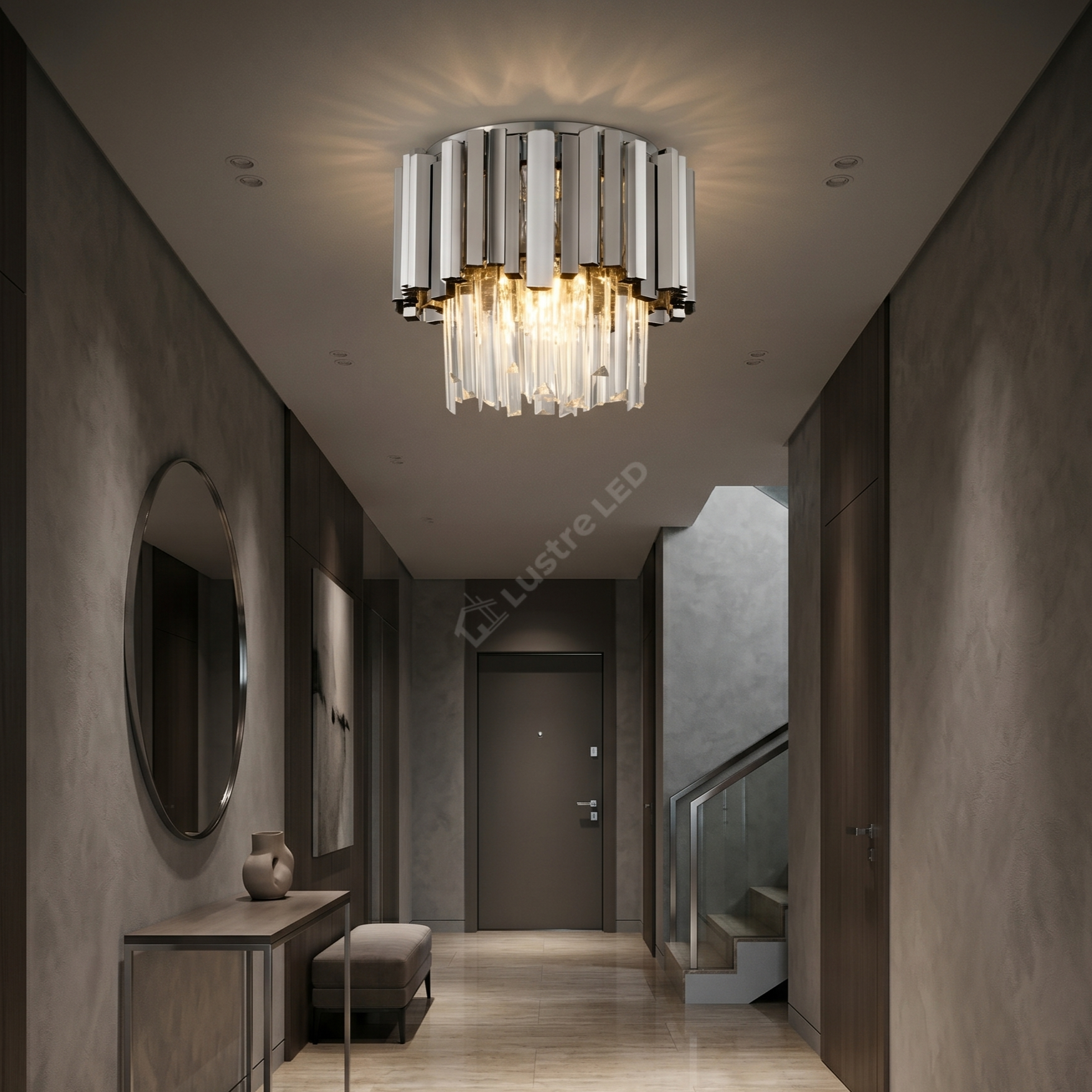 Candelabru Aplicat Cristal GLORY SILVER 300mm