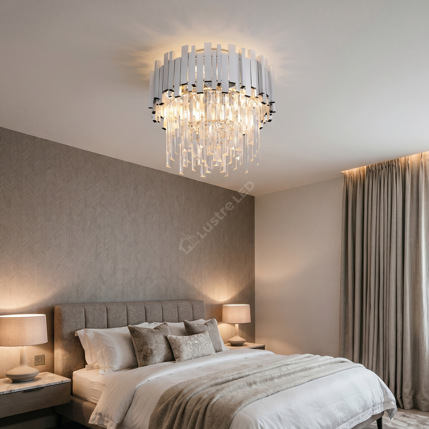 Candelabru Aplicat Cristal GLORY SILVER 400mm