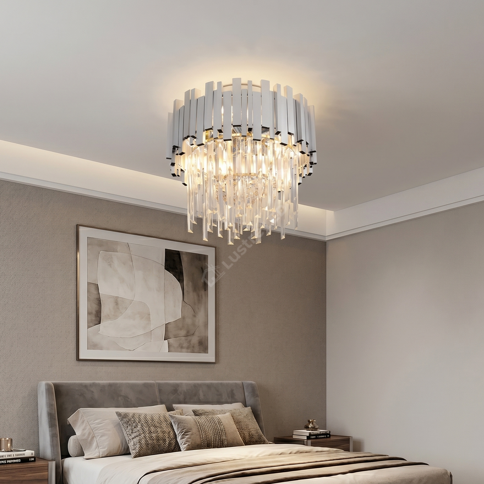 Candelabru Aplicat Cristal GLORY SILVER 400mm