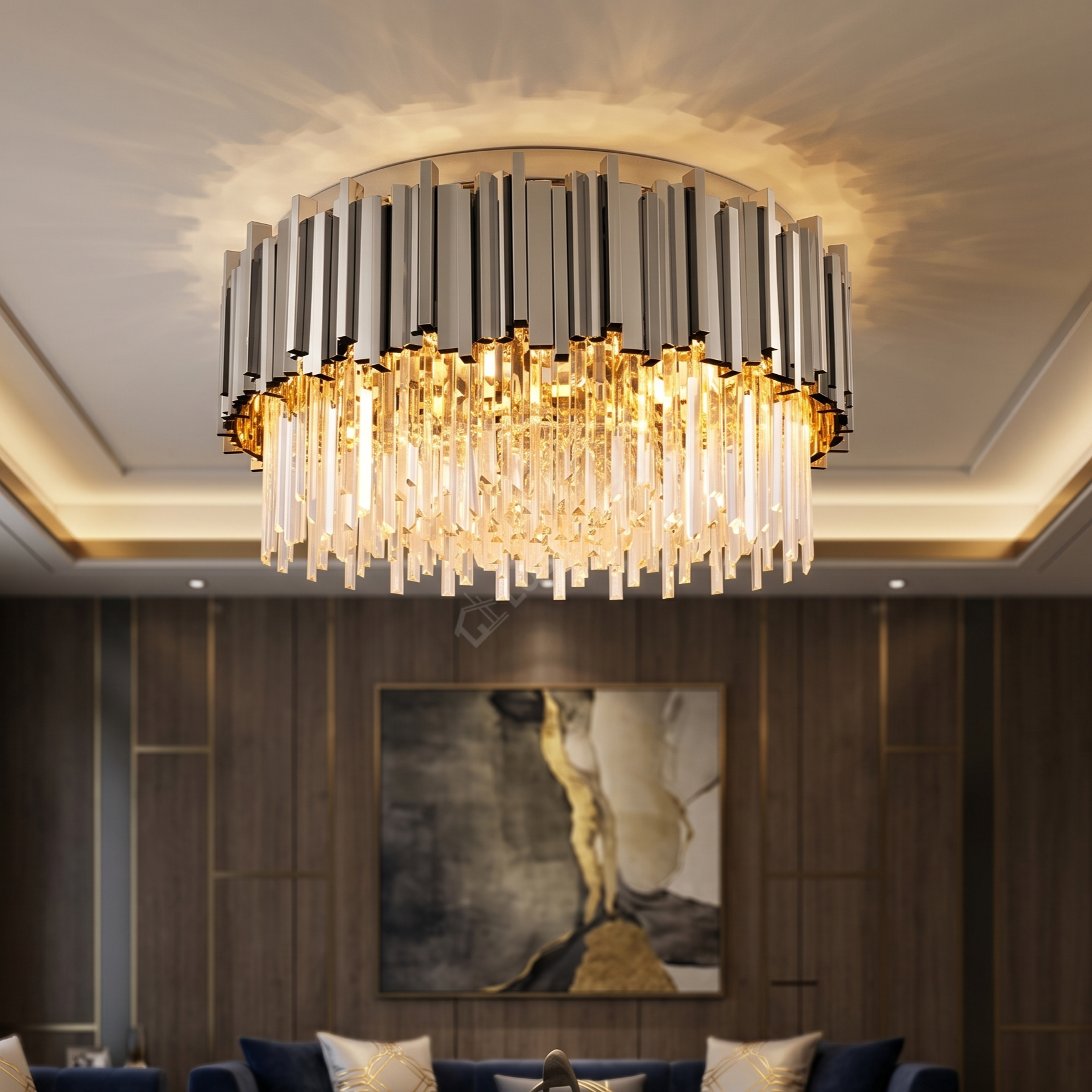 Candelabru Aplicat Cristal GLORY SILVER 600mm