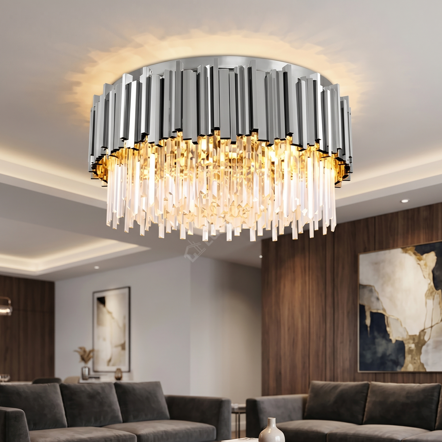 Candelabru Aplicat Cristal GLORY SILVER 600mm