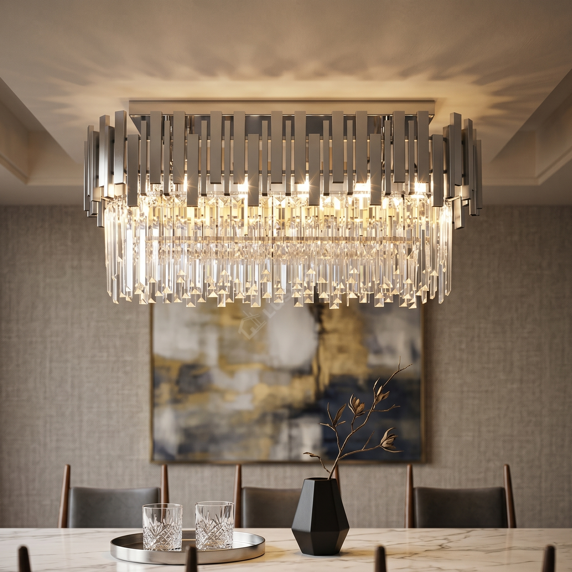 Candelabru Aplicat Cristal GLORY SILVER 750x300mm