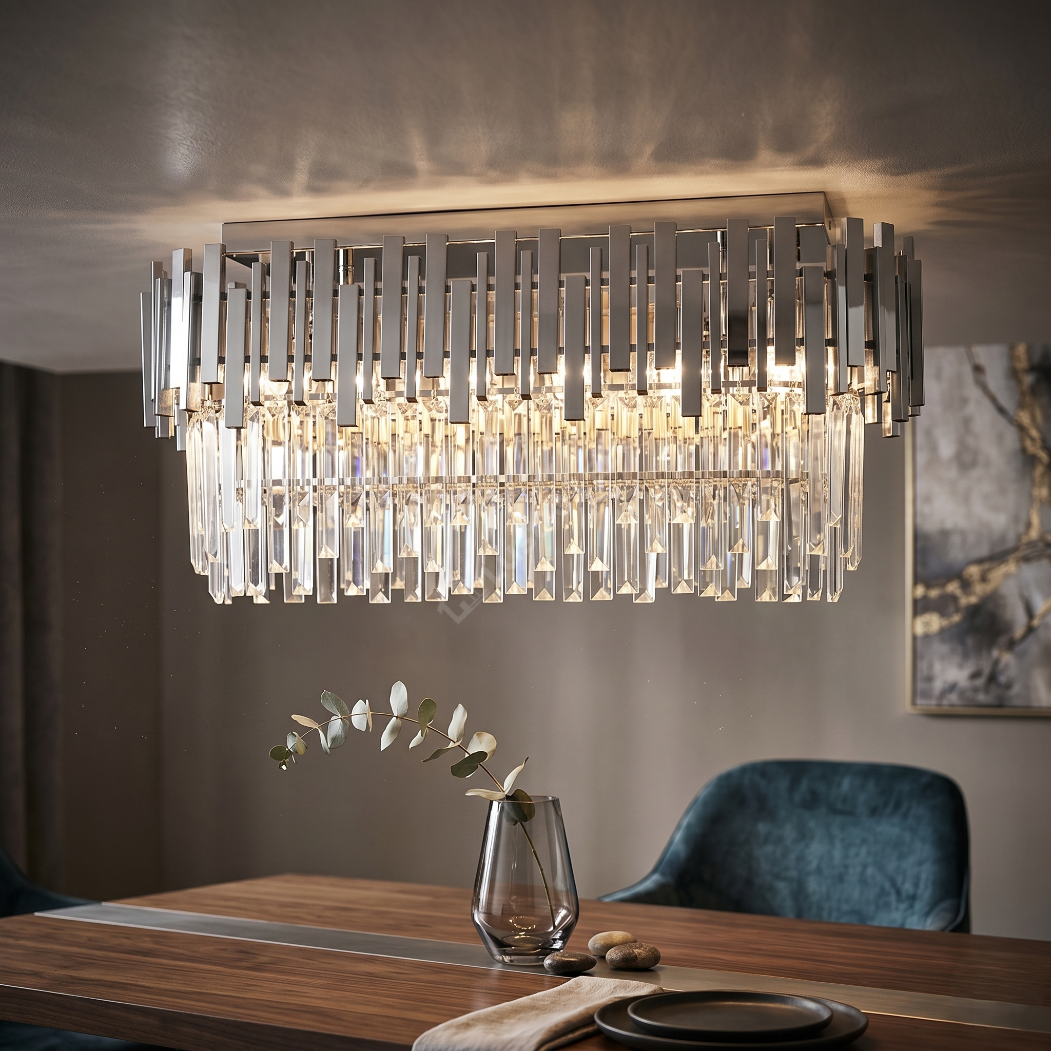 Candelabru Aplicat Cristal GLORY SILVER 750x300mm