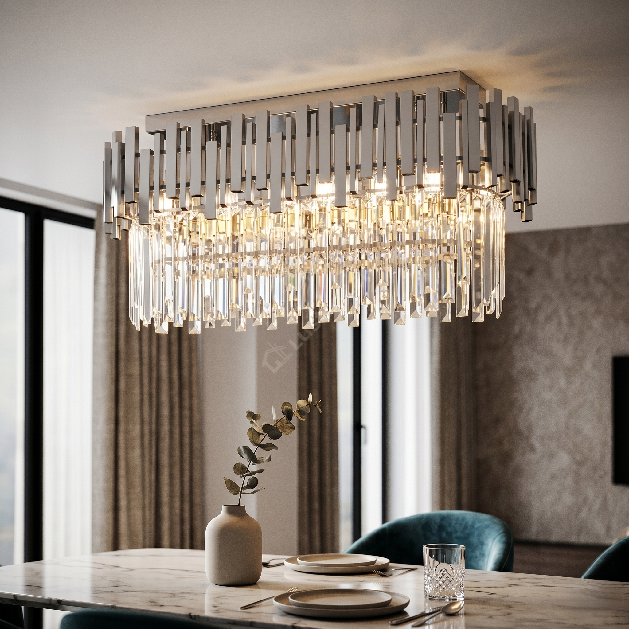 Candelabru Aplicat Cristal GLORY SILVER 750x300mm