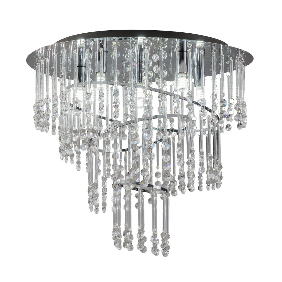 Candelabru Aplicat Maxi Terre Crystal Silver Premium Ø45CM