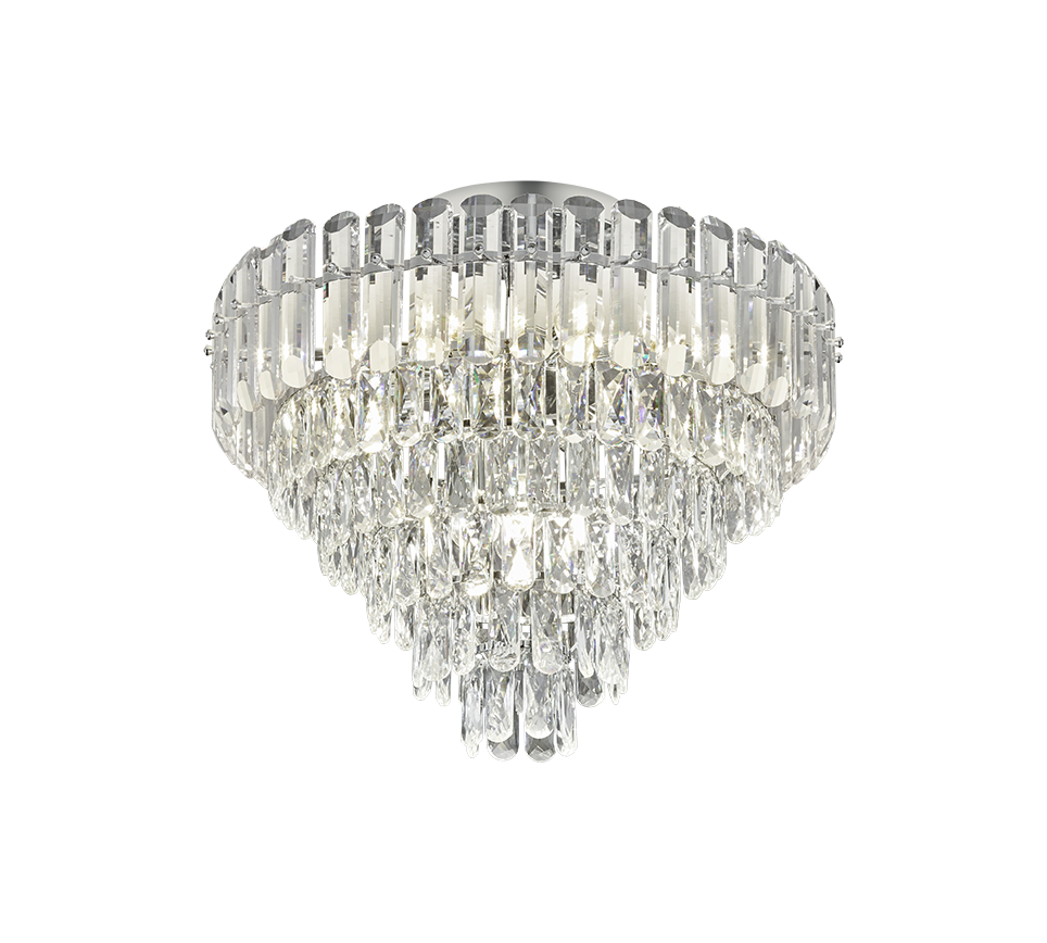 Candelabru Aplicat Premium Maxi Malizia Silver Crystal 12xE14
