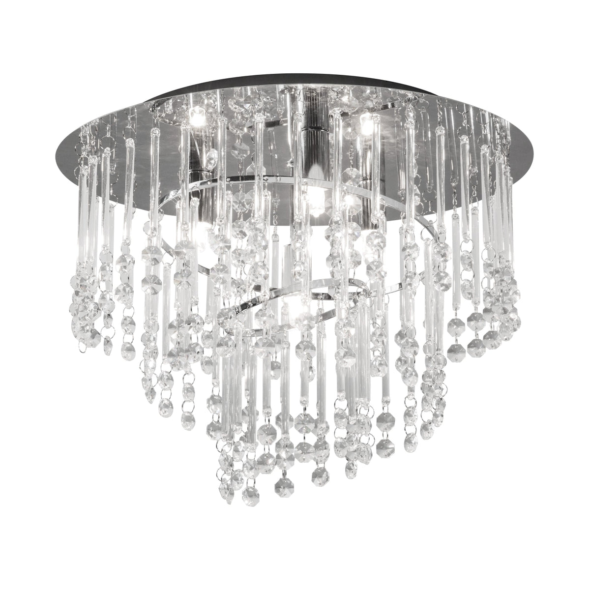 Candelabru Aplicat Terre Crystal Silver Premium Ø35CM