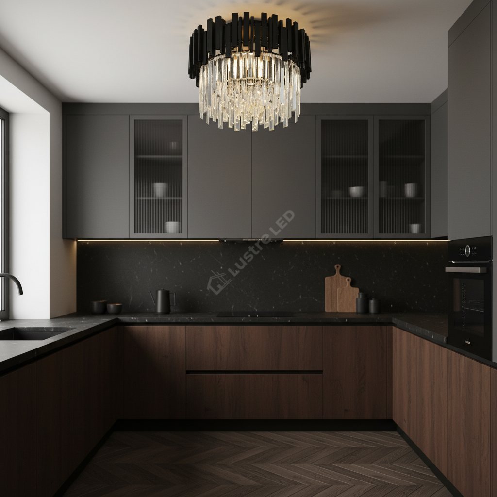 Candelabru Cristal Aplicat Black Widow Luxury 30CM