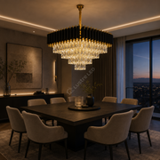 Candelabru Cristal Black Panther Square 500mm
