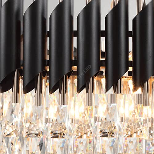 Candelabru Cristal Black Panther Square 600mm NEGRU + AURIU / 60CM / CRISTAL Chandeliers Crystal