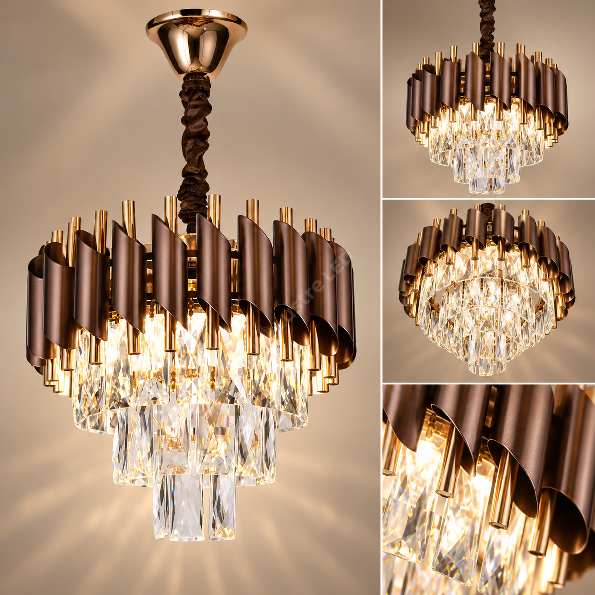 Candelabru Cristal BROWN PANTHER 300mm