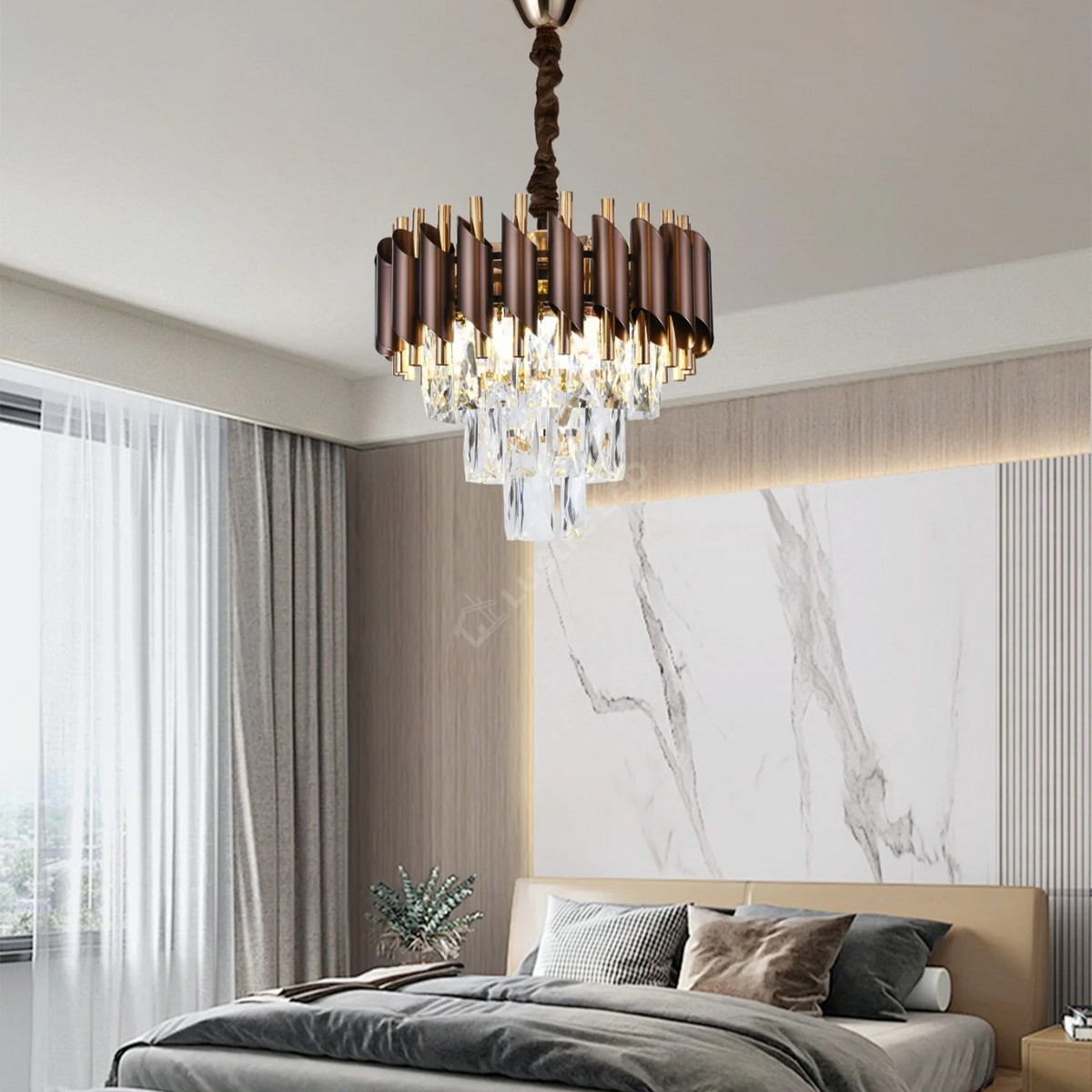 Candelabru Cristal RFAN 3xE27 S9001/300KF + FGD AURIE / CRISTAL / 30CM Chandeliers Crystal