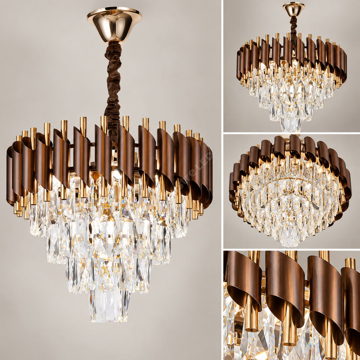 Candelabru Cristal BROWN PANTHER 400mm