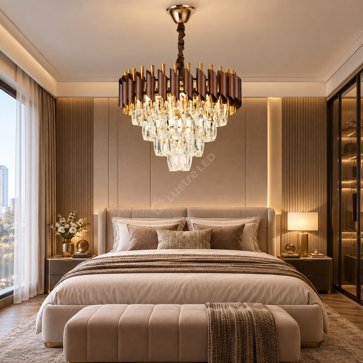 Candelabru Cristal BROWN PANTHER 400mm