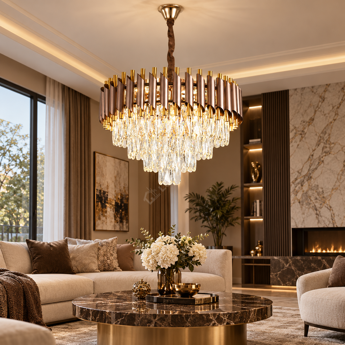 Candelabru Cristal BROWN PANTHER 500mm