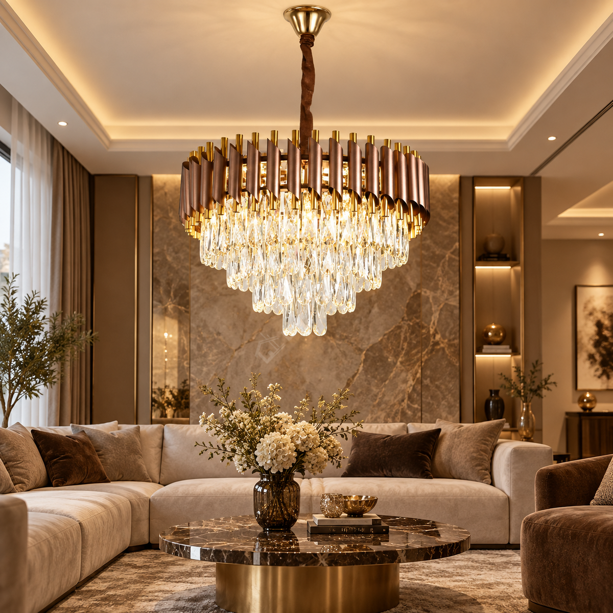 Candelabru Cristal BROWN PANTHER 500mm