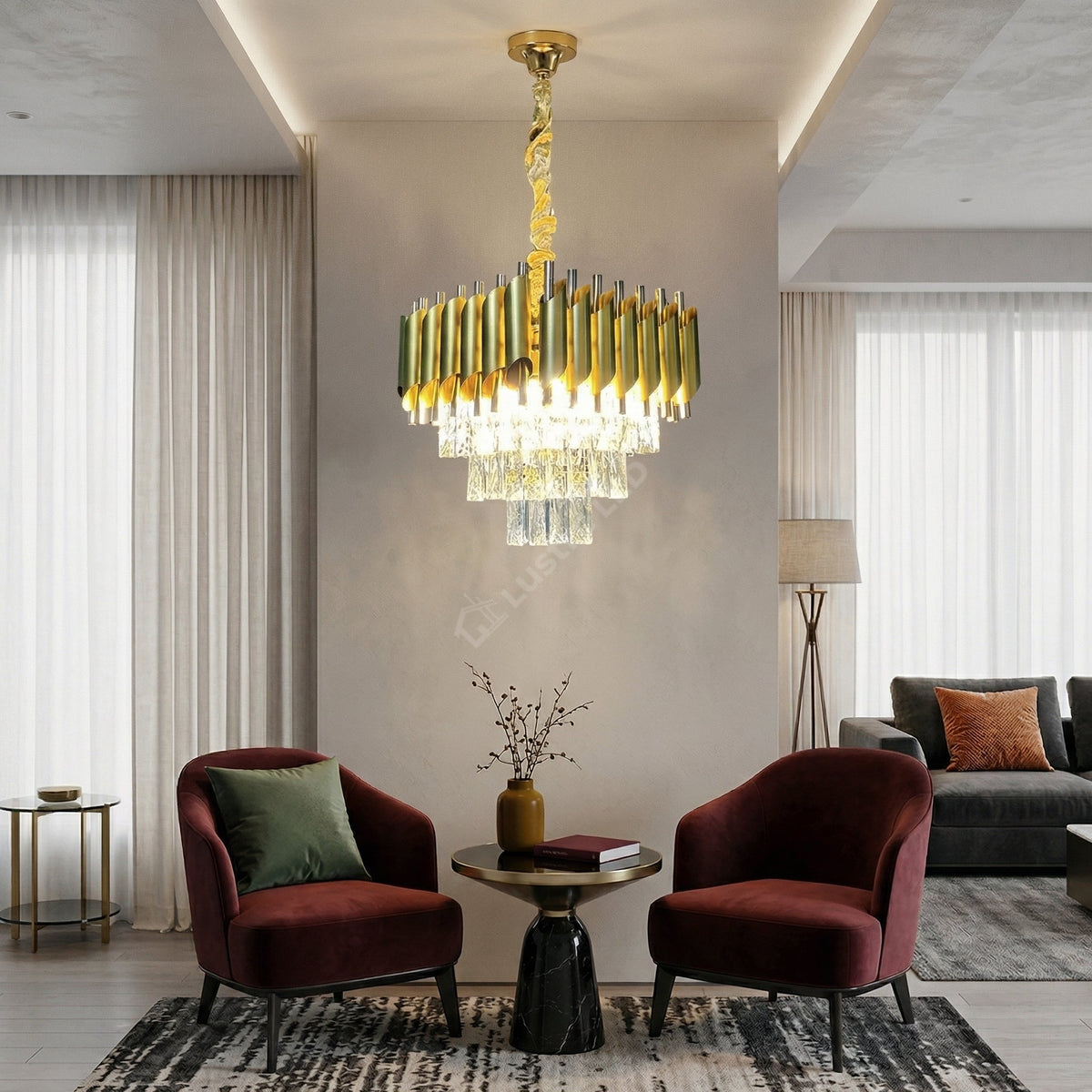Candelabru Cristal GOLD PANTHER 4xE14 300mm