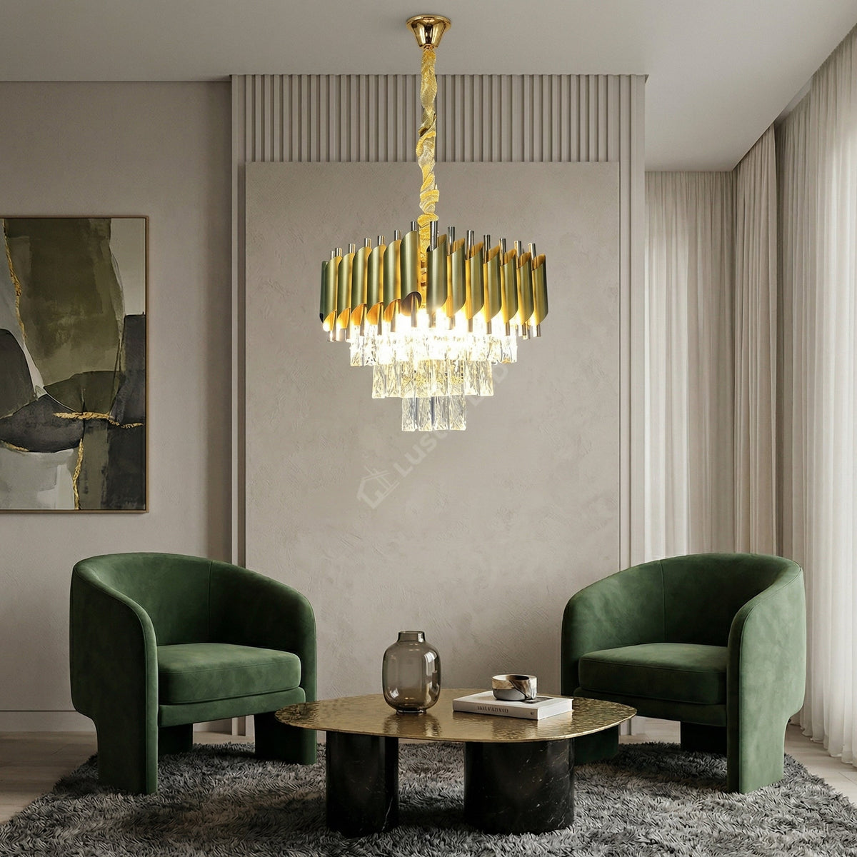 Candelabru Cristal GOLD PANTHER 4xE14 300mm