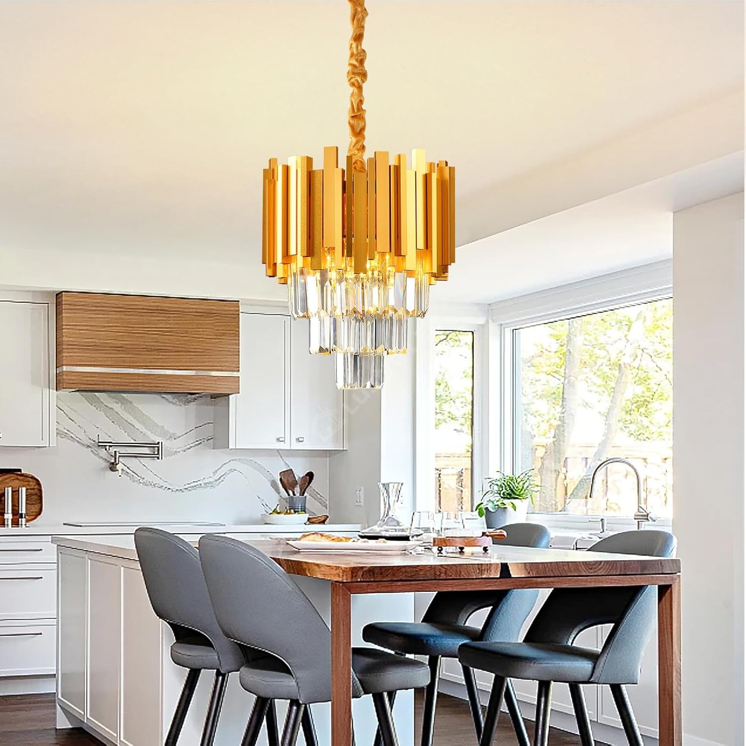 Candelabru Cristal GOLDEN MAXI 300mm AURIE / CRISTAL / 30CM Chandeliers Crystal