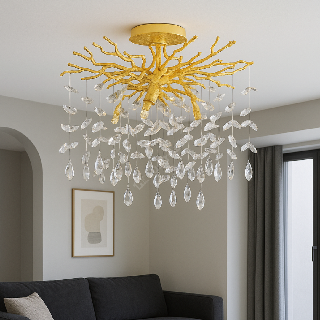 Lustra LED Gold 6XG9 KLARA AURIE / MINIMALIST DESIGN Lighting Fixtures